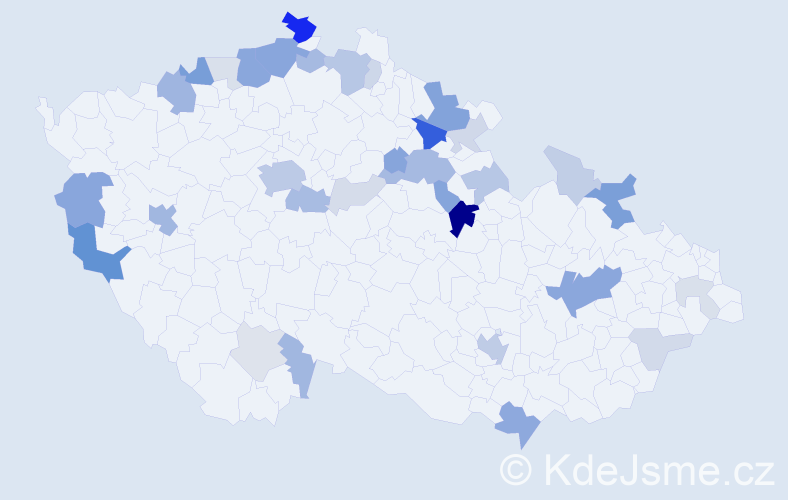 Příjmení: 'Meissner', počet výskytů 106 v celé ČR