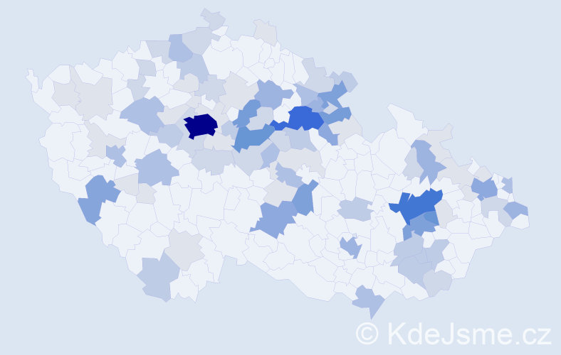 Příjmení: 'Čuda', počet výskytů 299 v celé ČR