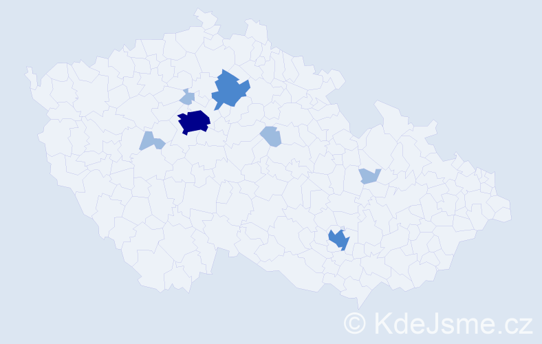 Příjmení: 'Babii', počet výskytů 12 v celé ČR