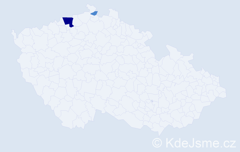 Příjmení: 'Acs', počet výskytů 4 v celé ČR