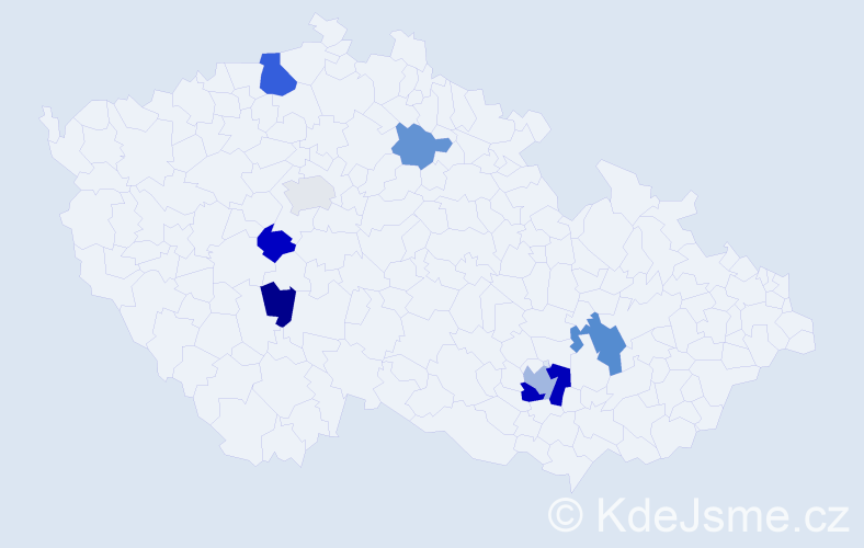 Příjmení: 'Wilda', počet výskytů 14 v celé ČR