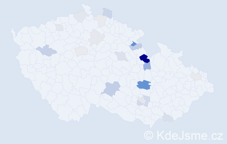 Příjmení: 'Buryška', počet výskytů 57 v celé ČR