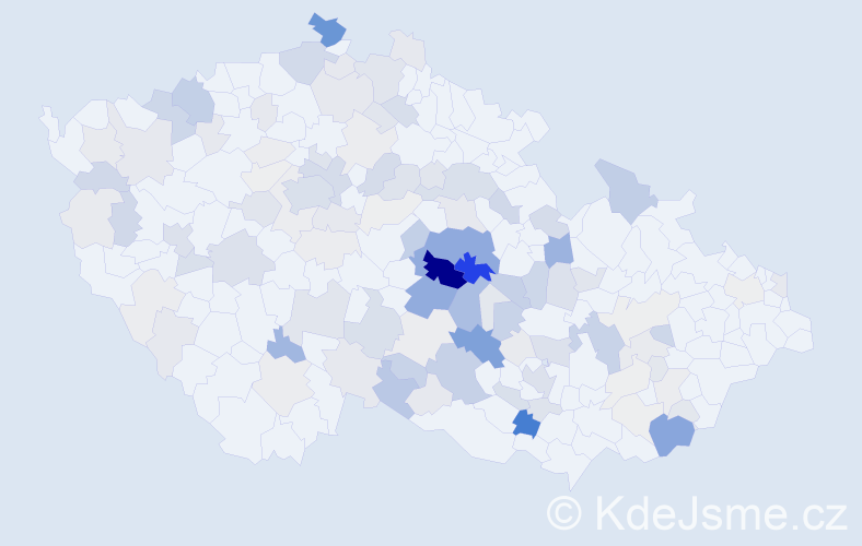 Příjmení: 'Uchytilová', počet výskytů 491 v celé ČR