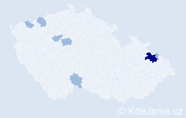 Příjmení: 'Fochová', počet výskytů 10 v celé ČR