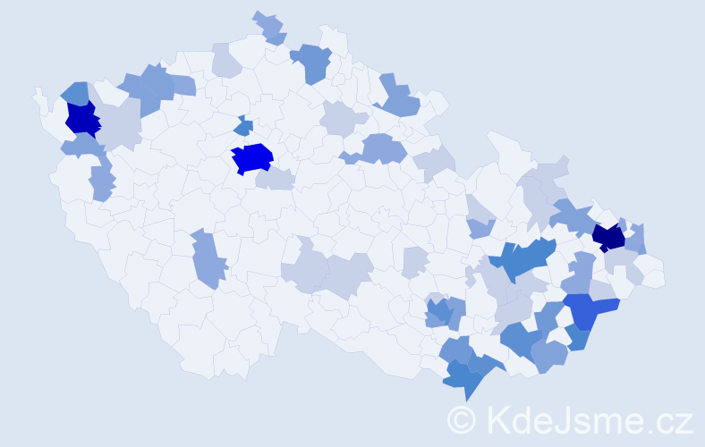 Příjmení: 'Hollá', počet výskytů 162 v celé ČR