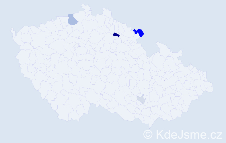 Příjmení: 'Libáková', počet výskytů 4 v celé ČR