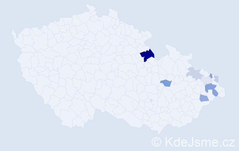 Příjmení: 'Wilkusová', počet výskytů 14 v celé ČR
