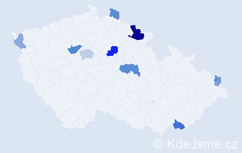 Příjmení: 'Kasák', počet výskytů 31 v celé ČR