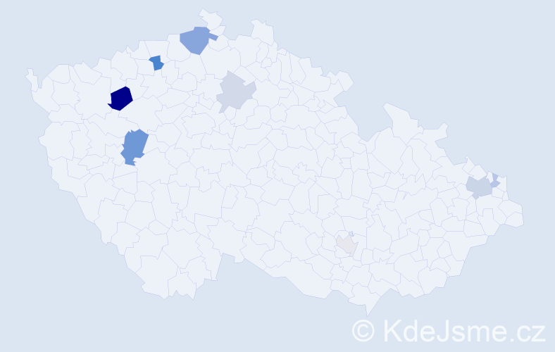 Příjmení: 'Baša', počet výskytů 17 v celé ČR