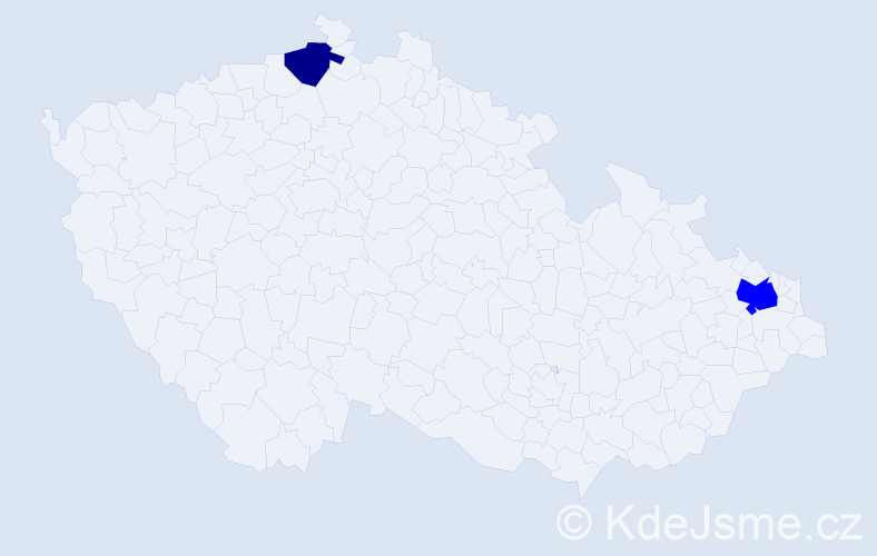 Příjmení: 'Čerevík', počet výskytů 3 v celé ČR