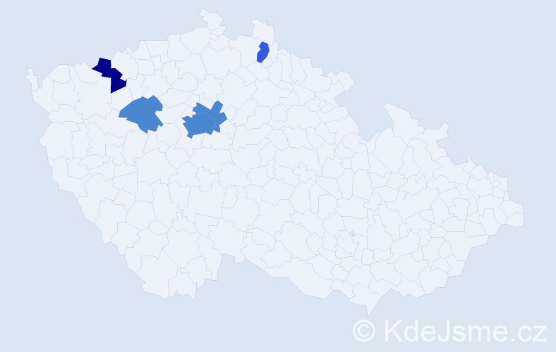 Příjmení: 'Kender', počet výskytů 14 v celé ČR