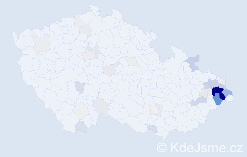 Příjmení: 'Koloničná', počet výskytů 168 v celé ČR