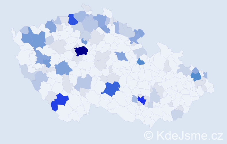 Příjmení: 'Franz', počet výskytů 284 v celé ČR