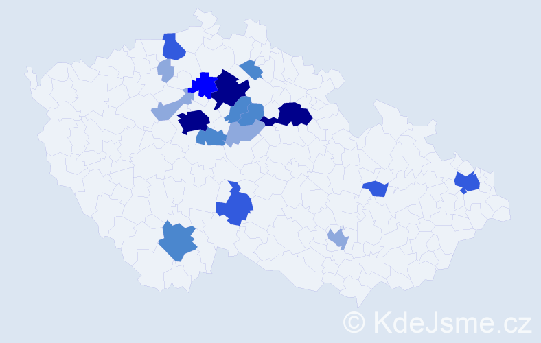 Příjmení: 'Vortel', počet výskytů 46 v celé ČR