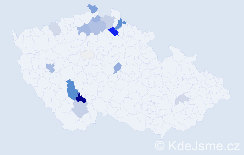 Příjmení: 'Kurfirstová', počet výskytů 35 v celé ČR