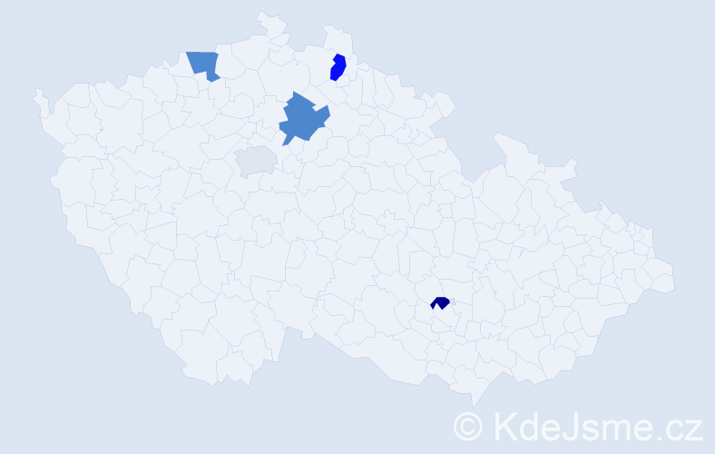 Příjmení: 'Karapetjanová', počet výskytů 8 v celé ČR