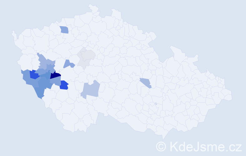 Příjmení: 'Weinfurt', počet výskytů 57 v celé ČR