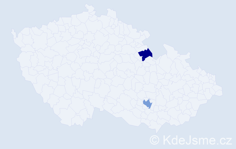 Příjmení: 'Ledeč', počet výskytů 3 v celé ČR