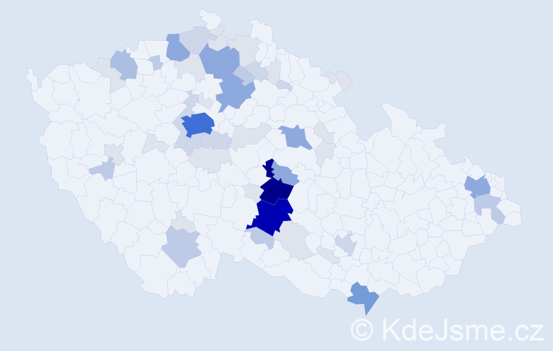 Příjmení: 'Bouchnerová', počet výskytů 167 v celé ČR