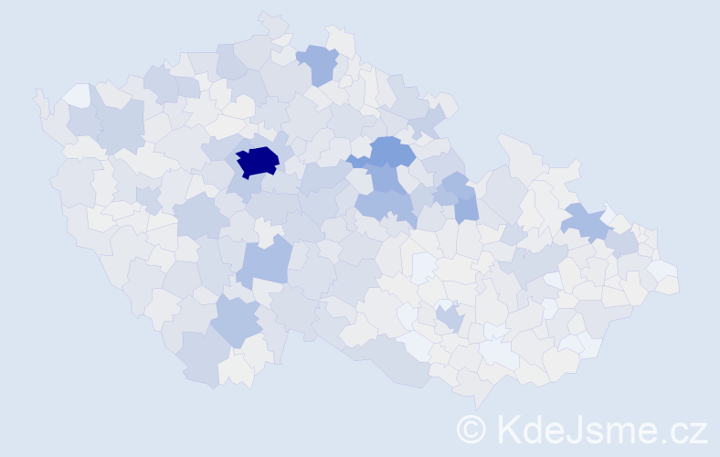 Příjmení: 'Dušková', počet výskytů 5492 v celé ČR