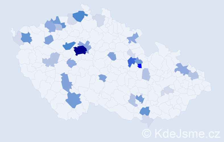 Příjmení: 'Cibula', počet výskytů 142 v celé ČR