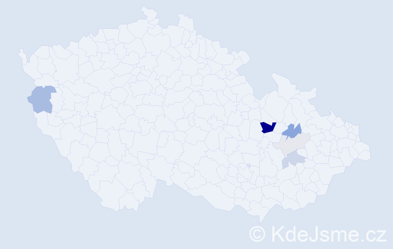 Příjmení: 'Kilkovský', počet výskytů 14 v celé ČR