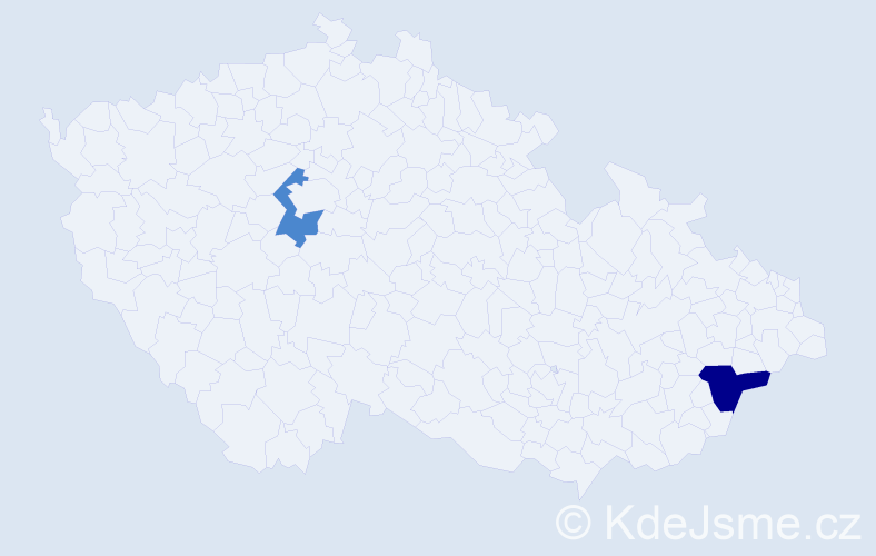 Příjmení: 'Voreková', počet výskytů 7 v celé ČR