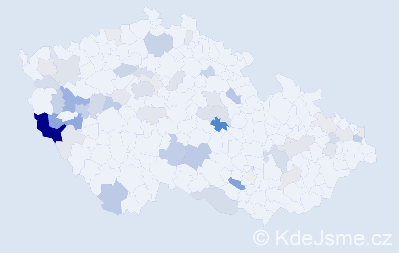 Příjmení: 'Freiová', počet výskytů 141 v celé ČR
