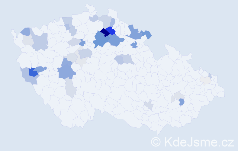 Příjmení: 'Valkounová', počet výskytů 113 v celé ČR