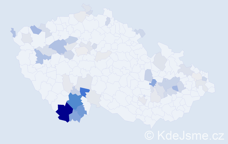 Příjmení: 'Stropek', počet výskytů 194 v celé ČR