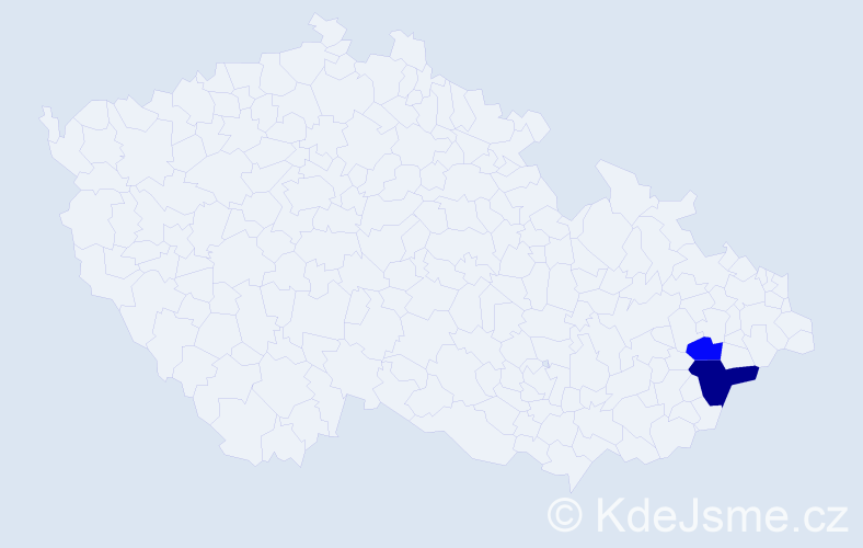 Příjmení: 'Zícho', počet výskytů 3 v celé ČR