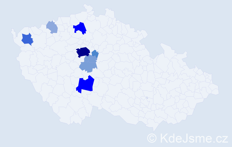 Příjmení: 'Kulvajt', počet výskytů 29 v celé ČR
