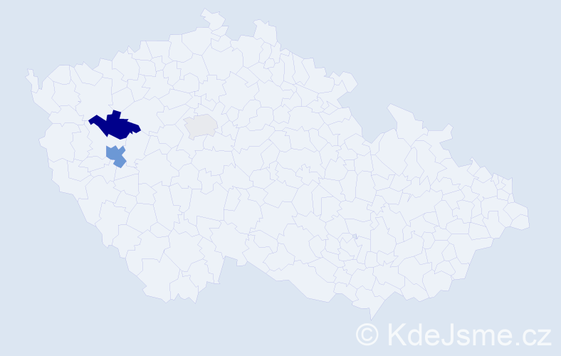 Příjmení: 'Kosner', počet výskytů 7 v celé ČR
