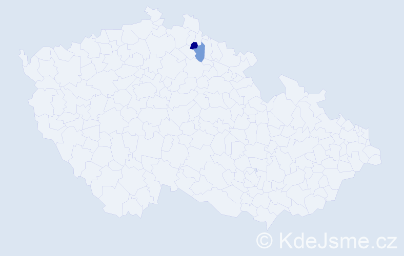 Příjmení: 'Neoproud', počet výskytů 5 v celé ČR
