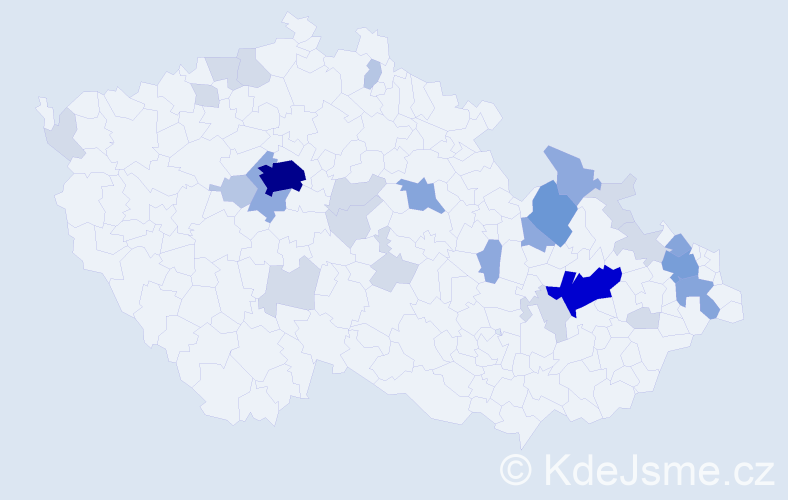 Příjmení: 'Brix', počet výskytů 83 v celé ČR