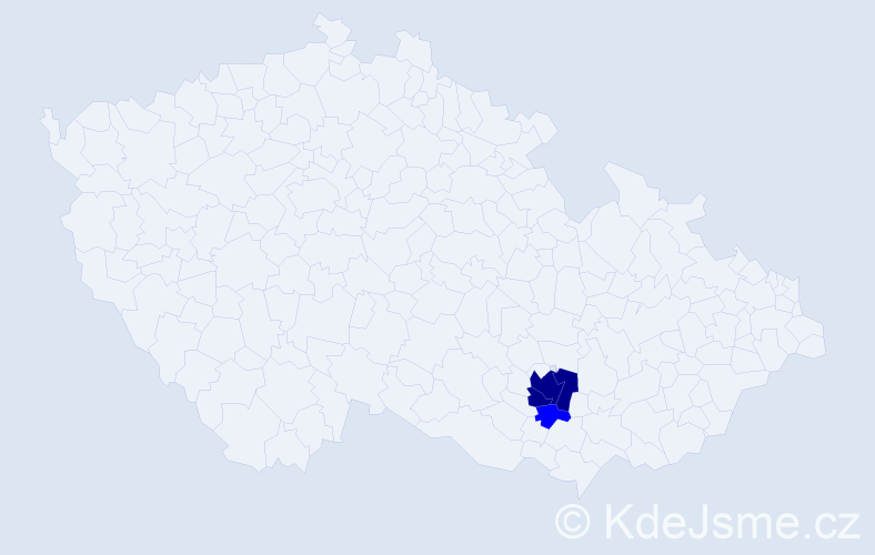 Příjmení: 'Nothart', počet výskytů 5 v celé ČR