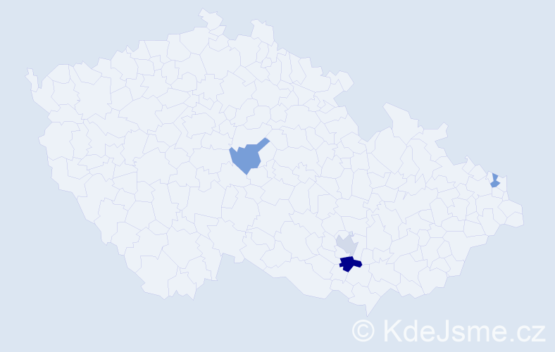 Příjmení: 'Read', počet výskytů 5 v celé ČR