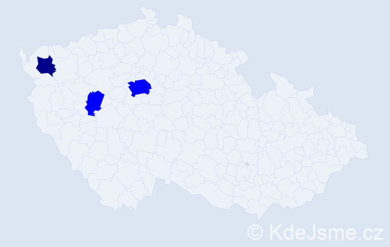 Příjmení: 'Mendiová', počet výskytů 4 v celé ČR