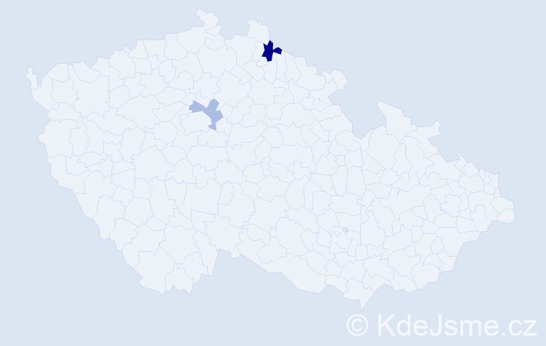 Příjmení: 'Pištolov', počet výskytů 3 v celé ČR