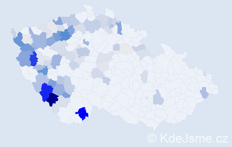 Příjmení: 'Blahout', počet výskytů 239 v celé ČR