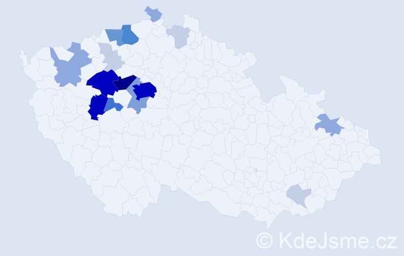 Příjmení: 'Vajnarová', počet výskytů 71 v celé ČR