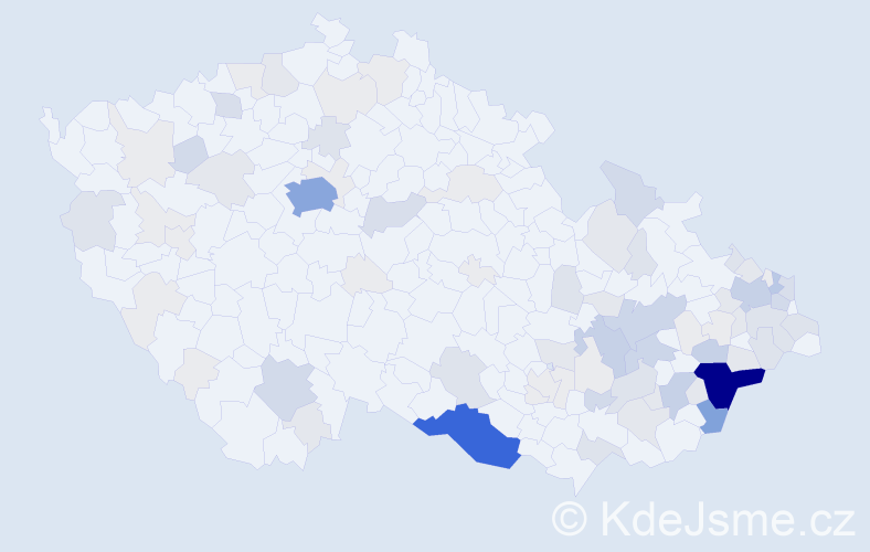 Příjmení: 'Trochta', počet výskytů 331 v celé ČR