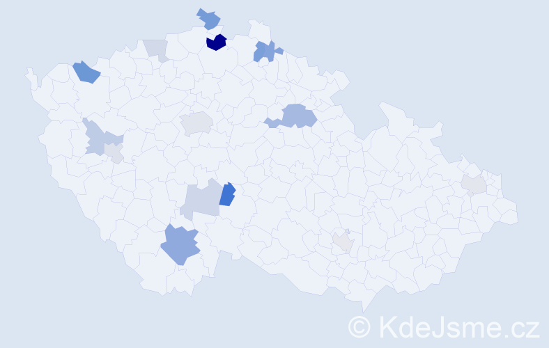 Příjmení: 'Kremsa', počet výskytů 31 v celé ČR