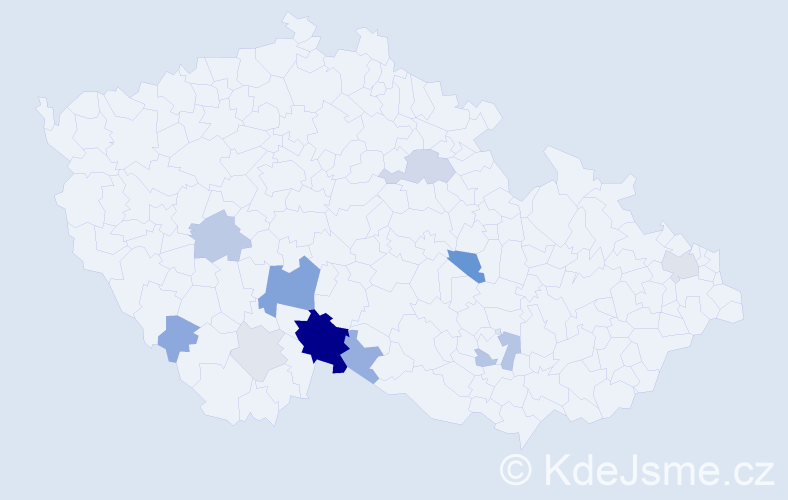 Příjmení: 'Běhounová', počet výskytů 31 v celé ČR