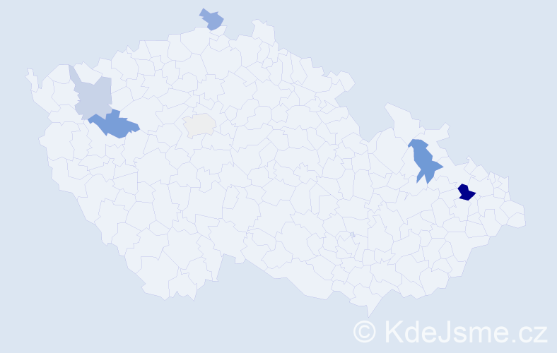 Příjmení: 'Leja', počet výskytů 10 v celé ČR
