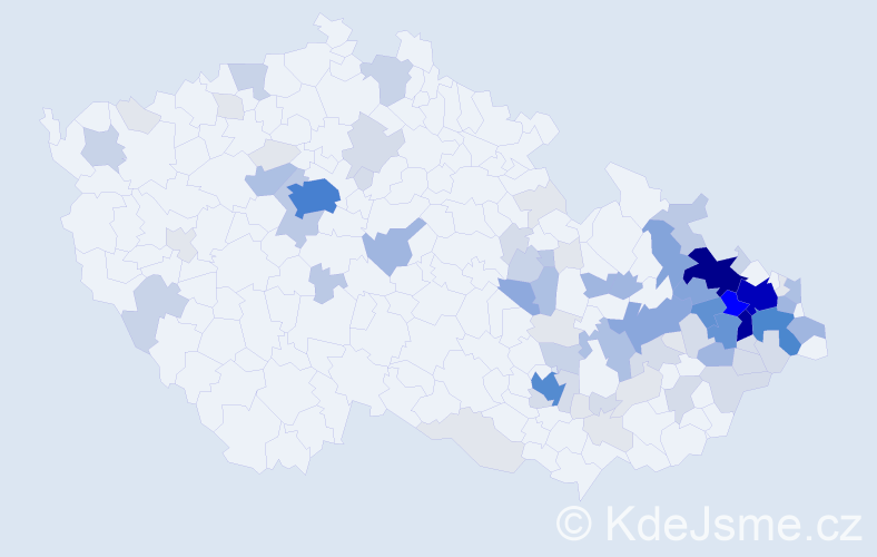 Příjmení: 'Demel', počet výskytů 382 v celé ČR