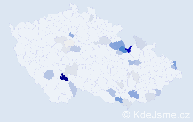 Příjmení: 'Repová', počet výskytů 64 v celé ČR