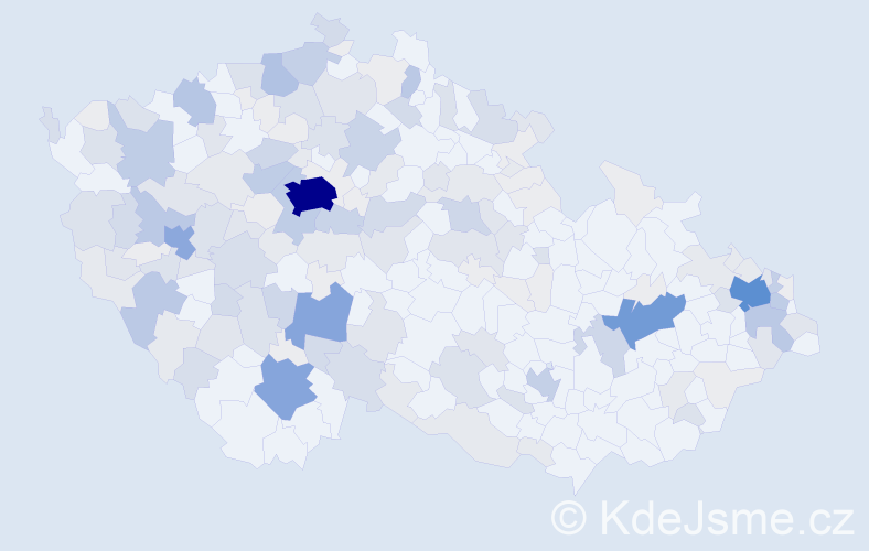 Příjmení: 'Stach', počet výskytů 656 v celé ČR