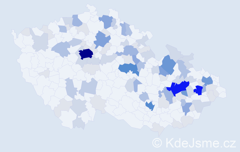 Příjmení: 'Doubravský', počet výskytů 304 v celé ČR