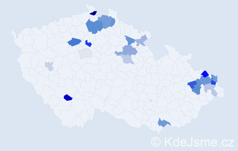 Příjmení: 'Samuhelová', počet výskytů 49 v celé ČR